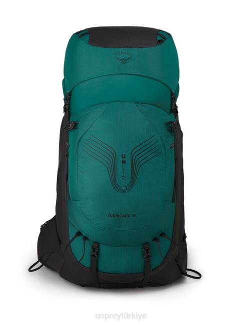 kadınlar hostas yeşil Osprey unltd airscape 68 sırt çantasıyla seyahat 20VZ51