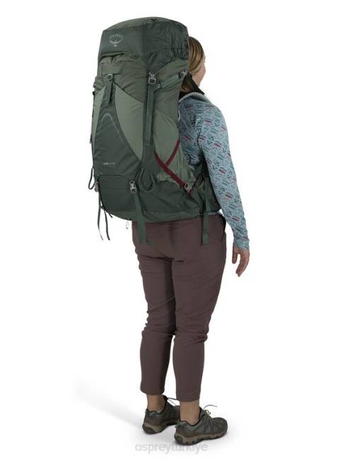 kadınlar köseret darjeeling bahar yeşili Osprey aura ag lt 50 sırt çantasıyla seyahat 20VZ5