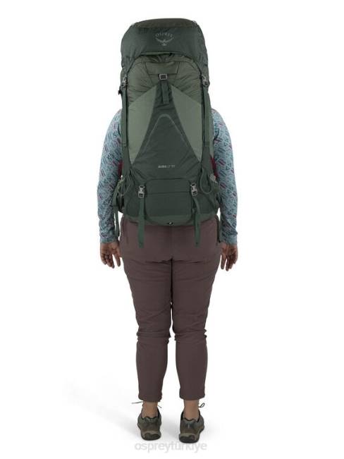 kadınlar köseret darjeeling bahar yeşili Osprey aura ag lt 50 sırt çantasıyla seyahat 20VZ5