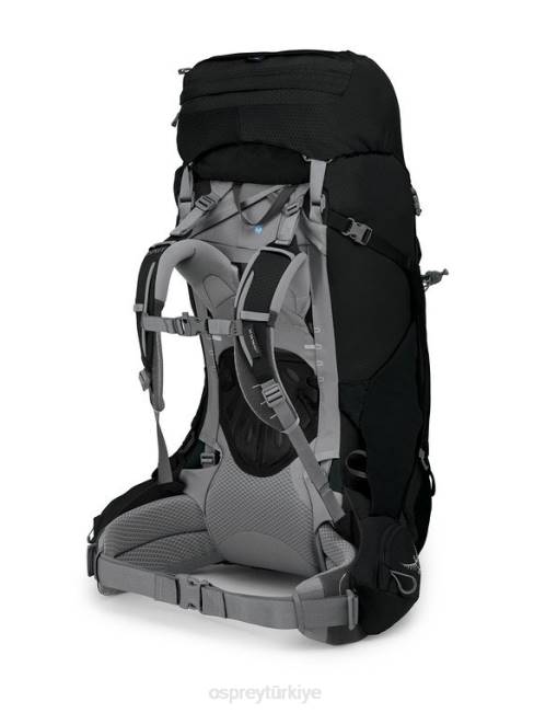 kadınlar siyah Osprey Ariel 65 sırt çantasıyla seyahat 20VZ87