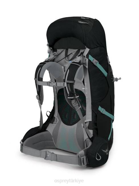 kadınlar siyah Osprey ariel artı 60 sırt çantasıyla seyahat 20VZ90