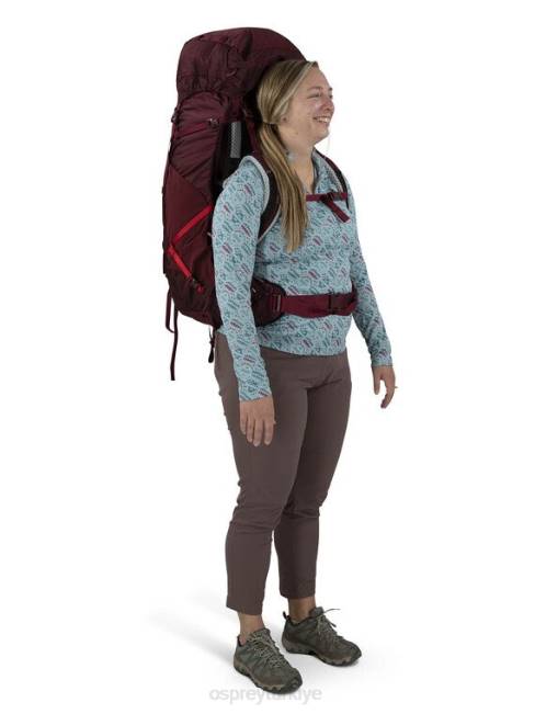 kadınlar siyah Osprey aura ag lt 65 sırt çantasıyla seyahat 20VZ9