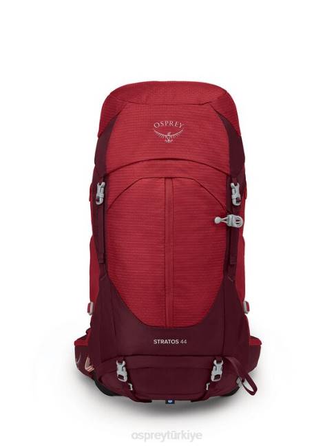 üniseks Atatürk çiçeği kırmızısı Osprey stratos 44 sırt çantasıyla seyahat 20VZ279