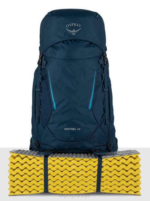 üniseks bonsai yeşili Osprey kerkenez 48 sırt çantasıyla seyahat 20VZ54