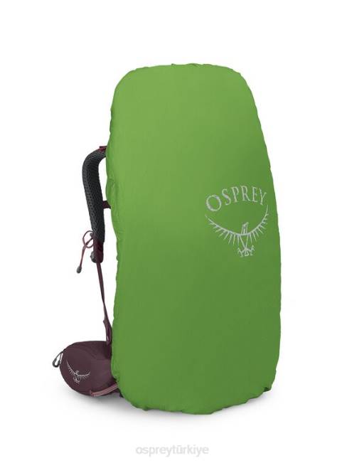 üniseks mürver Osprey Kyte 58 sırt çantasıyla seyahat 20VZ62
