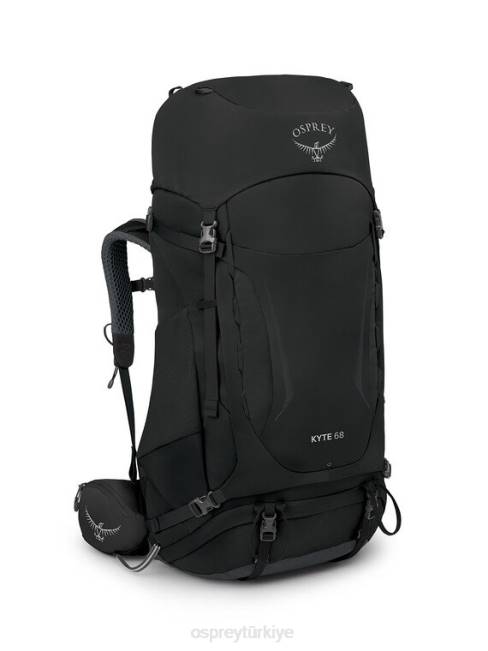 üniseks siyah Osprey Kyte 68 sırt çantasıyla seyahat 20VZ65