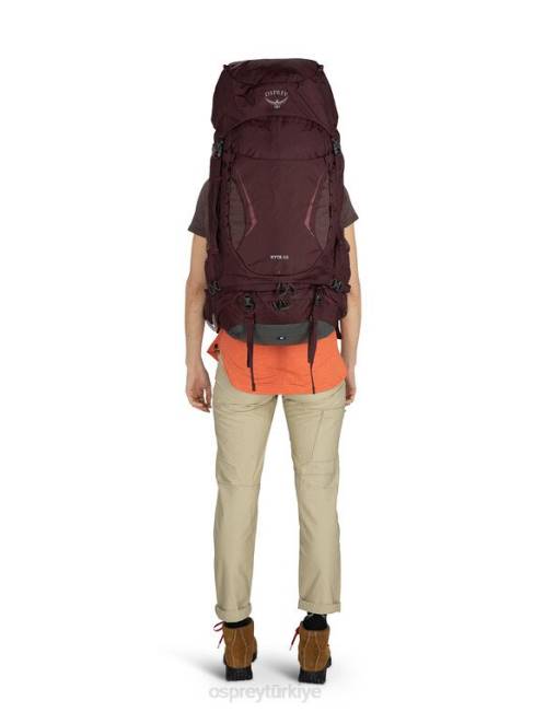 üniseks siyah Osprey Kyte 68 sırt çantasıyla seyahat 20VZ65