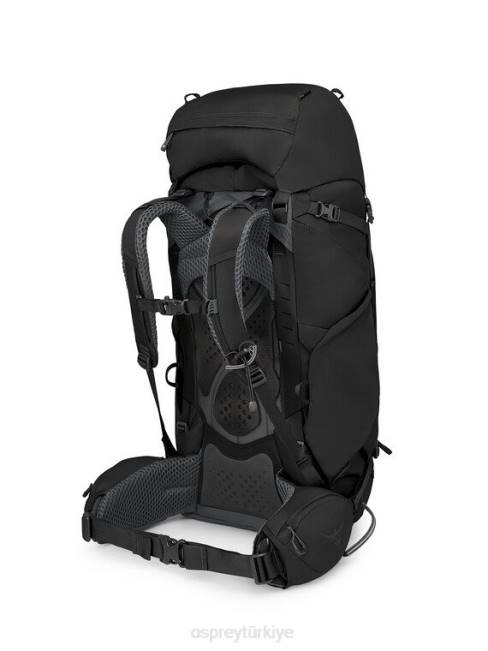 üniseks siyah Osprey kerkenez 58 sırt çantasıyla seyahat 20VZ55