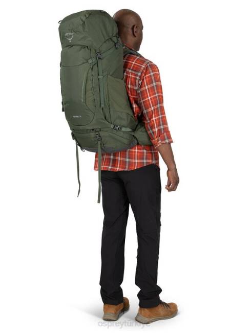 üniseks siyah Osprey kerkenez 58 sırt çantasıyla seyahat 20VZ55