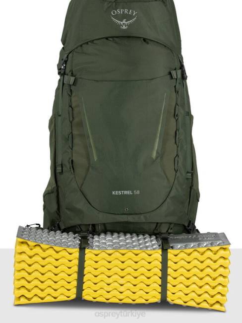 üniseks siyah Osprey kerkenez 58 sırt çantasıyla seyahat 20VZ55