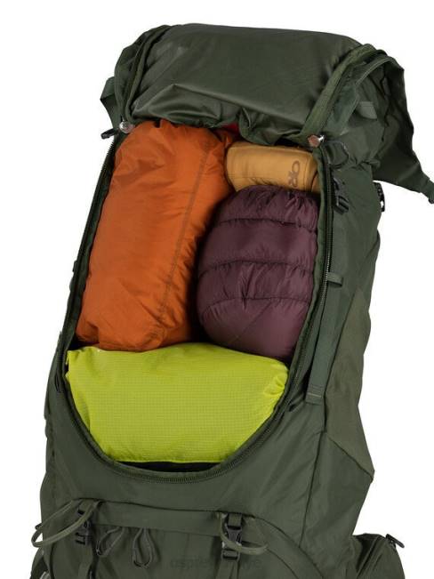 üniseks siyah Osprey kerkenez 58 sırt çantasıyla seyahat 20VZ55